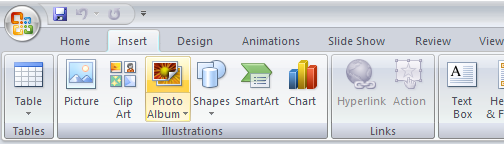 PowerPoint 2007: Add Photo album