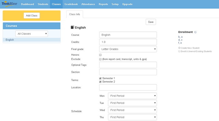 Screenshot of Thinkwave interface