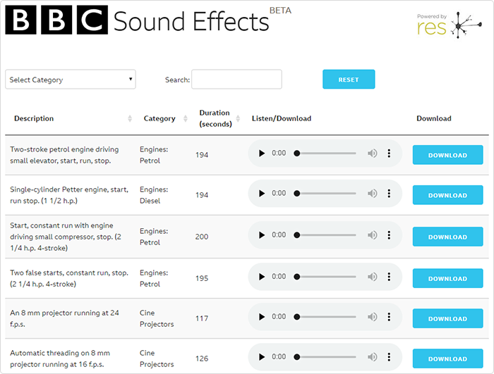 BBC Sound Effects