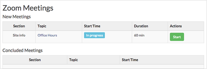 Zoom Meeting plugin for Moodle