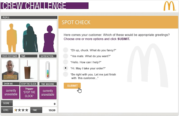 McDonald’s UK Till Training Game