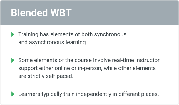 Blended web-based training