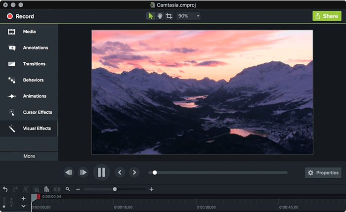 Camtasia video software