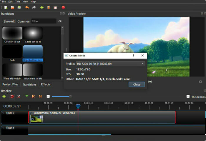 OpenShot video software