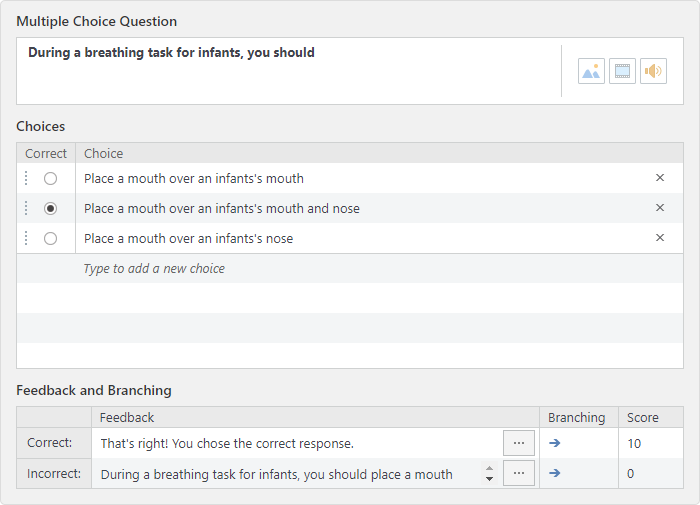 Multiple Choice Question field