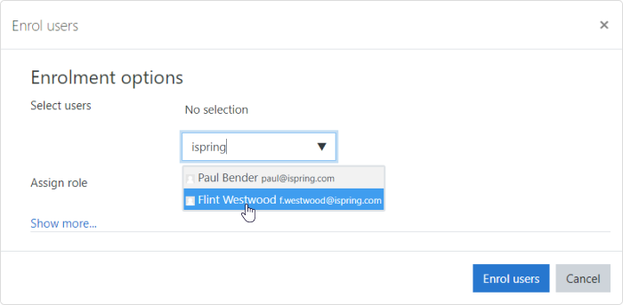 Enrolment options in Moodle LMS