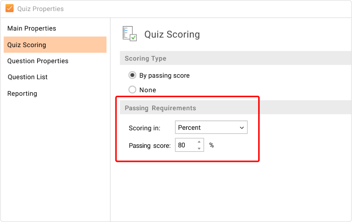 Passing Requirements