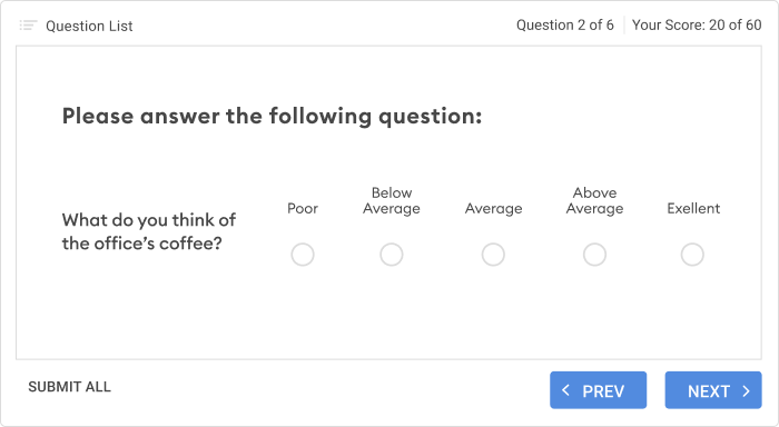 Likert scale survey