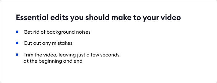 Essential edits you should make to your video