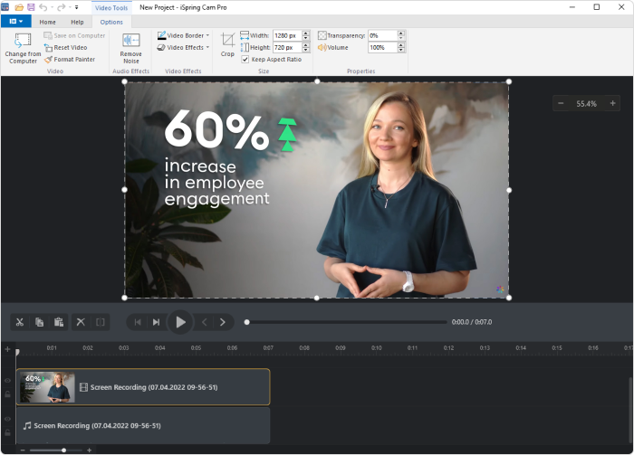 iSpring Suite video editor