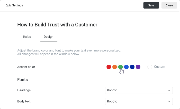 Quiz design in iSpring Learn