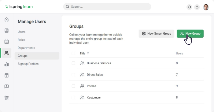 User segmentation in LMS