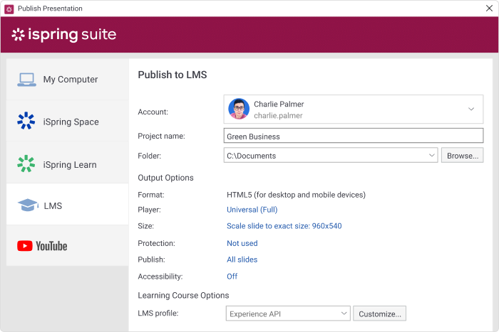 Publish your manual in different formats using iSpring Suite 