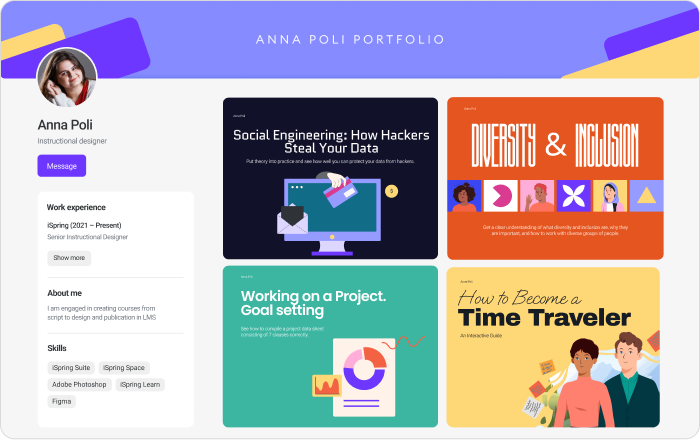 Instructional design portfolio