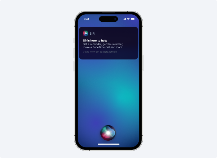 Siri AI voice assistant