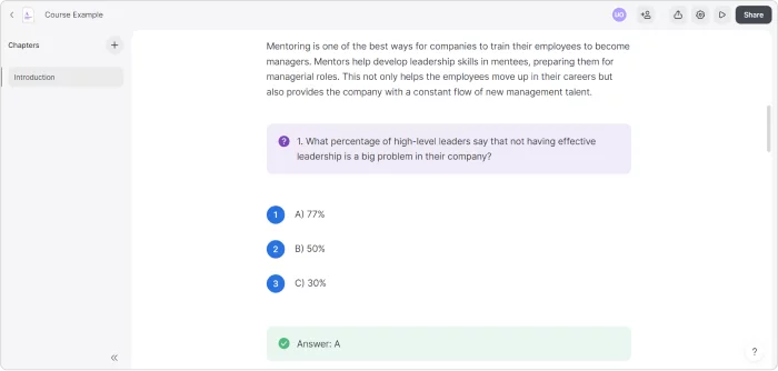 How iSpring AI creates quiz questions