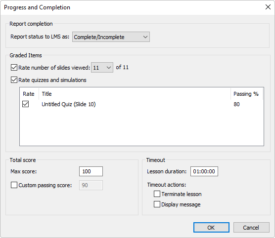 Customize SCORM-1.2