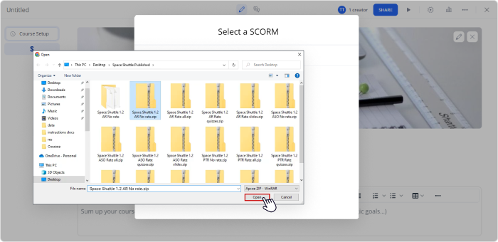 How to Upload a SCORM file into Learnworlds LMS