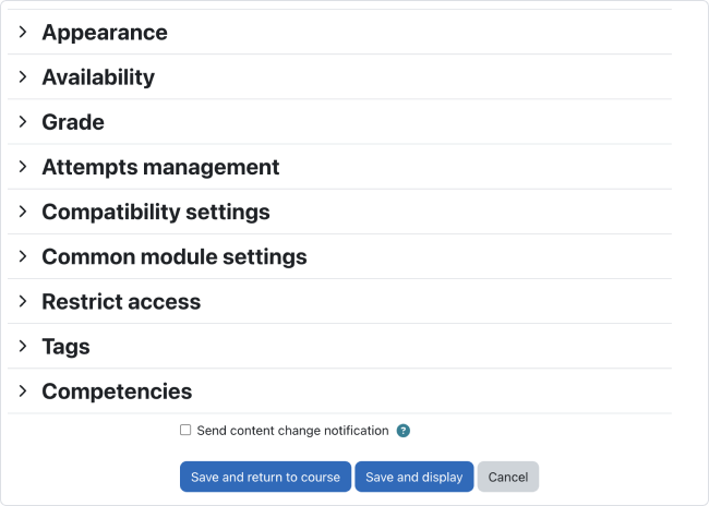 Save button in Moodle